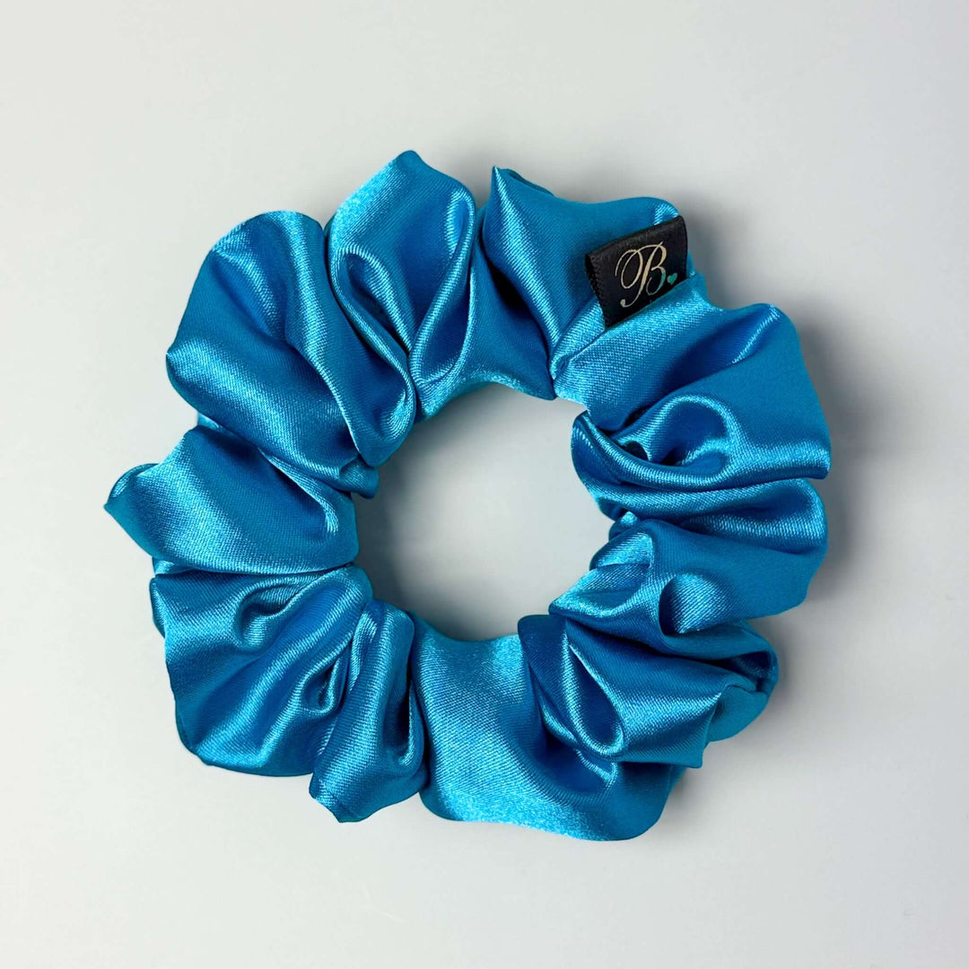 Satin Scrunchie in Ocean Blue