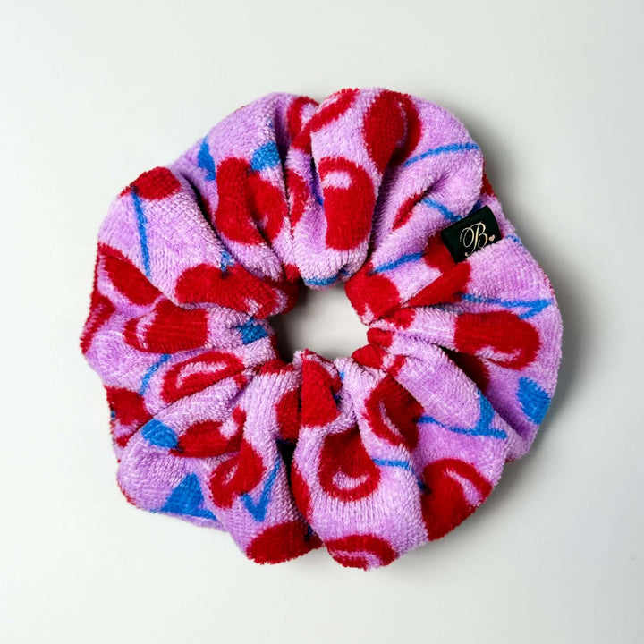 Towel Scrunchie in Cherry Bomb