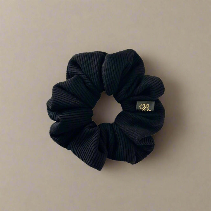 Ribbed Scrunchie in Black