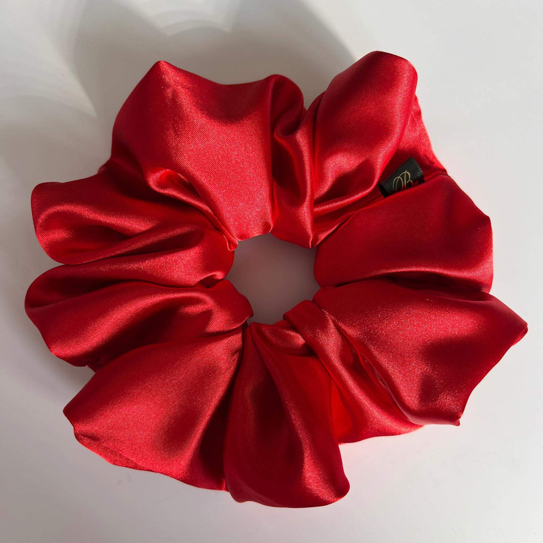Satin Scrunchie in Ruby