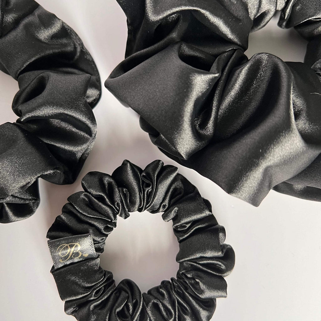 Satin Scrunchie in Onyx