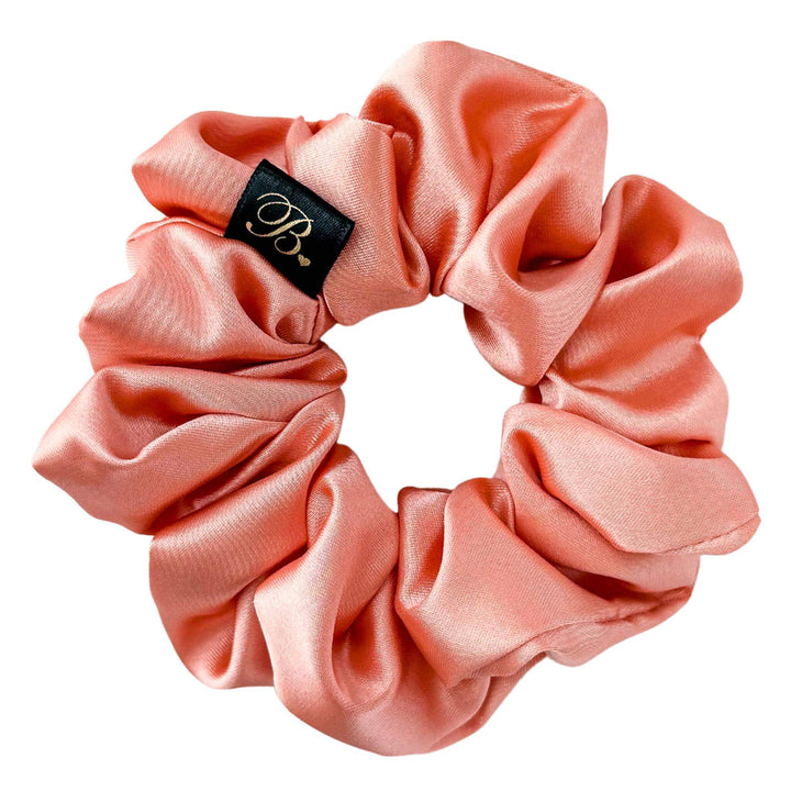 Satin Scrunchie in Peach