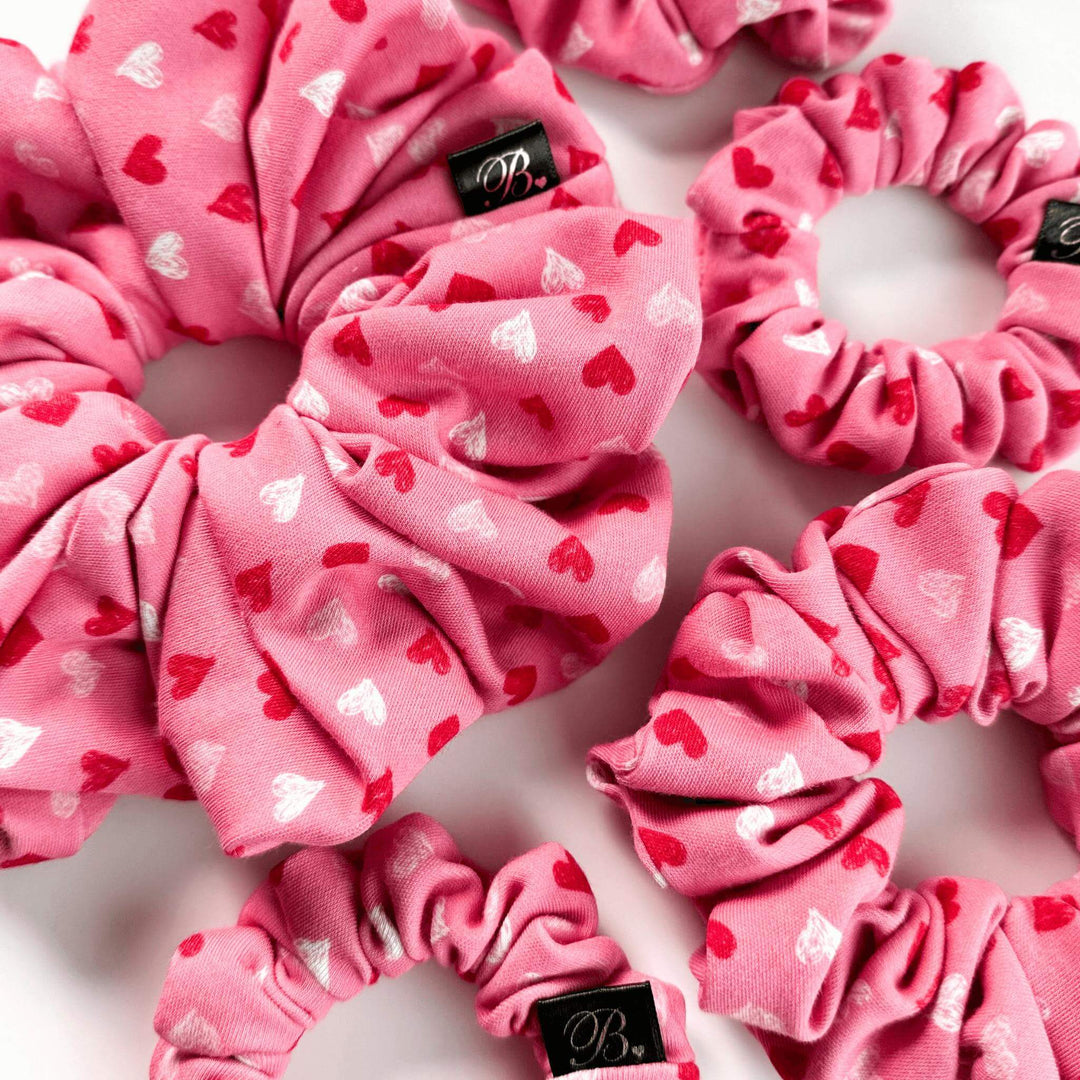 Cotton Knit Scrunchie in Sweetheart