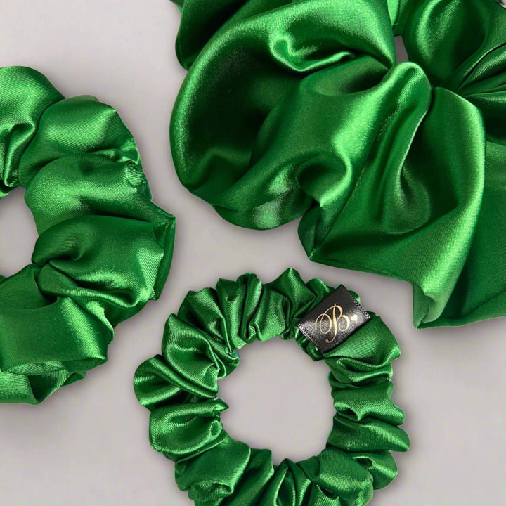 Satin Scrunchie in Emerald