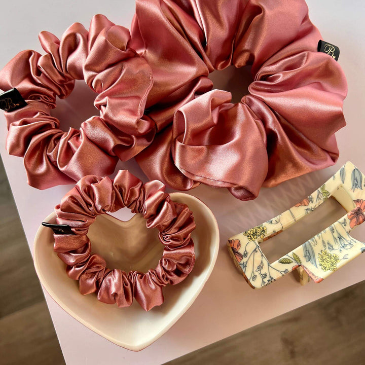 Satin Scrunchie in Rose Gold