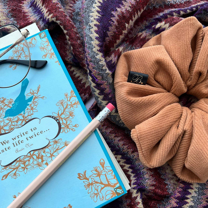Softest Ribbed Scrunchie in Caramel