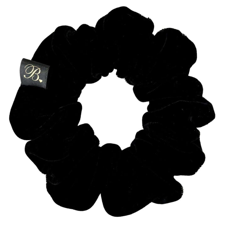 Microvelvet Scrunchie in Jet Black