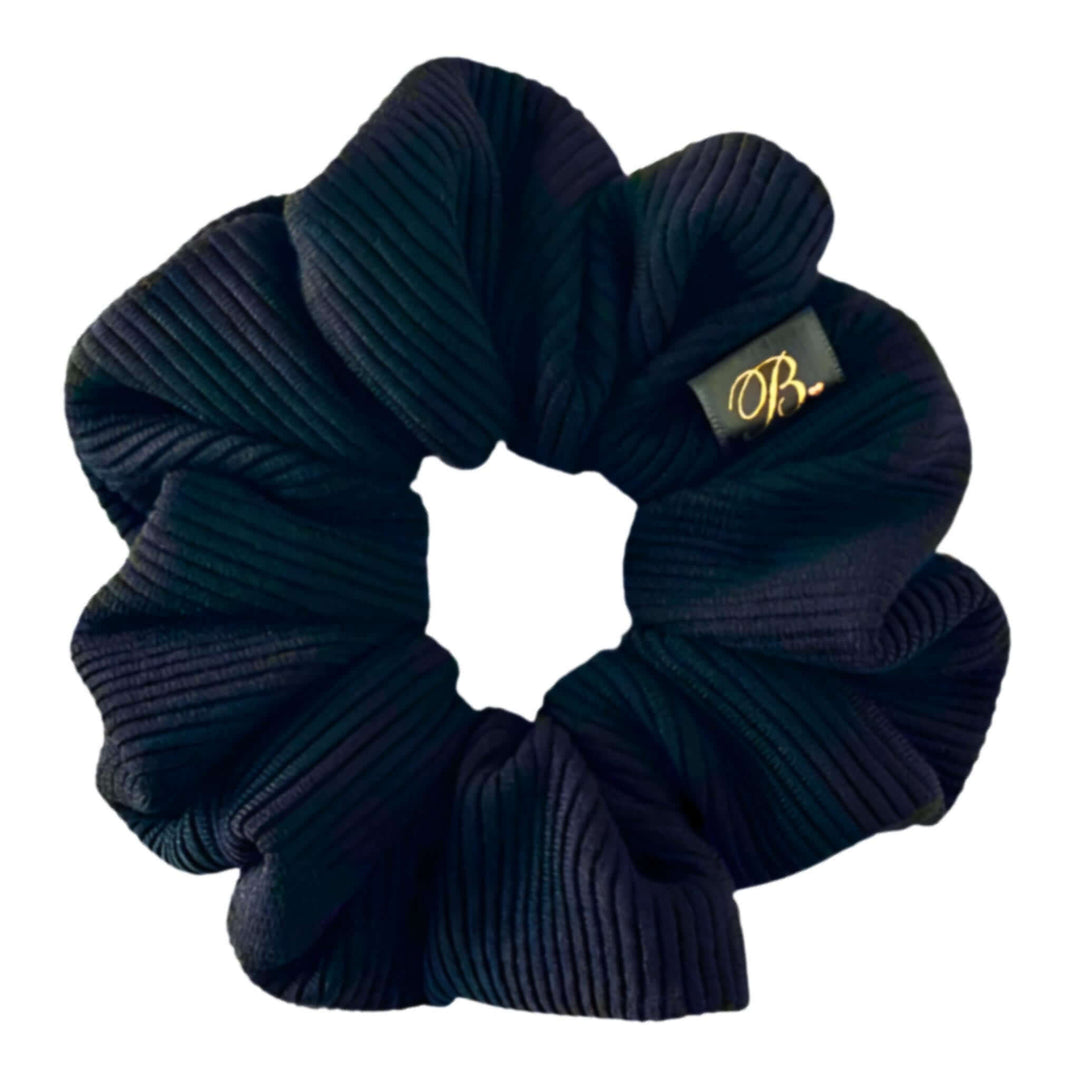 Ribbed Scrunchie in Black