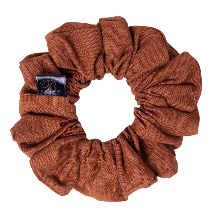 Cotton Linen Scrunchie in Copper