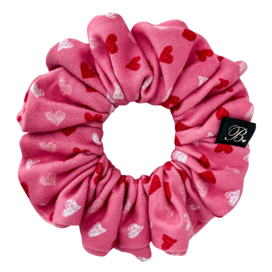 Cotton Knit Scrunchie in Sweetheart