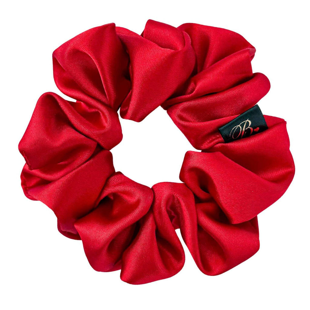 Satin Scrunchie in Ruby