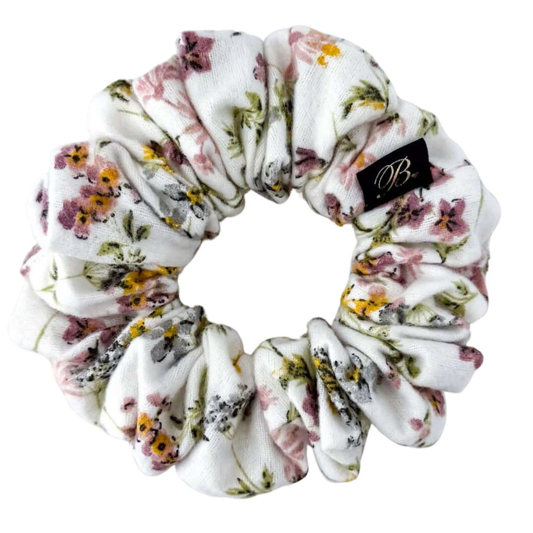 Flannel Scrunchie in Vintage Nightgown