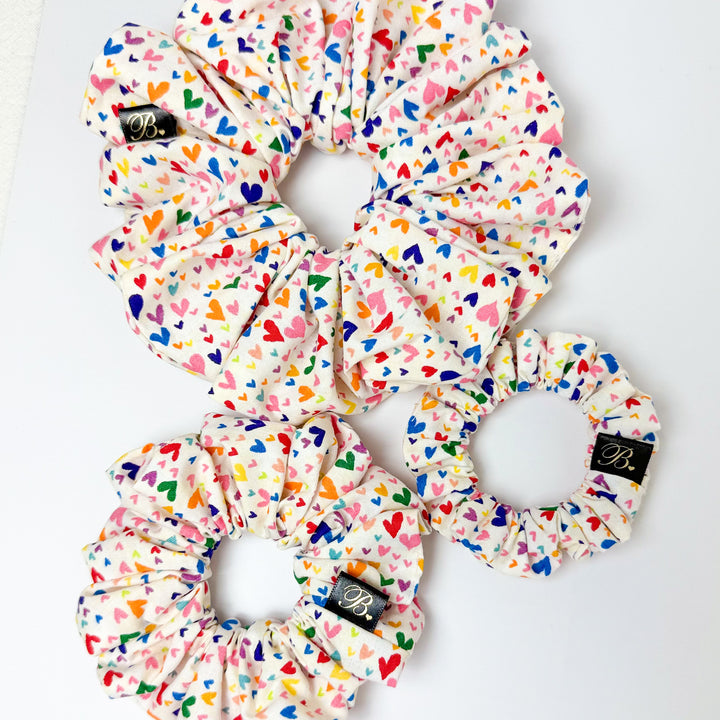 Cotton Scrunchie in Love Confetti