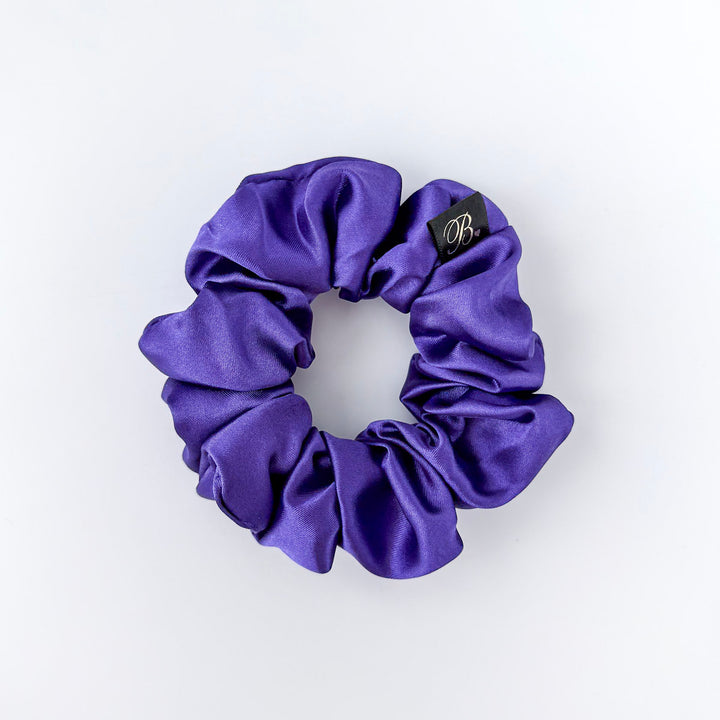 Violet Silky Satin Scrunchie