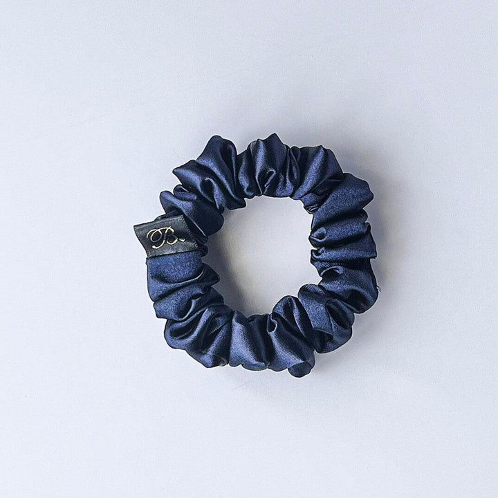 Midnight Silky Satin Scrunchie
