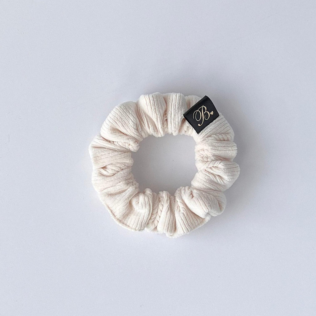 Soft Ribbed Scrunchie in Cream