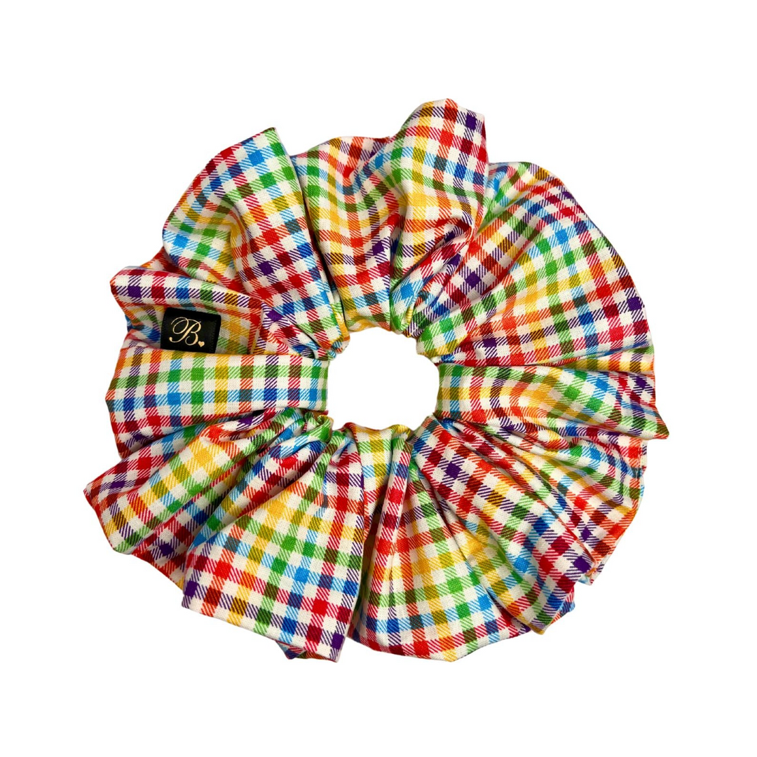 Rainbow Gingham XL Scrunchie