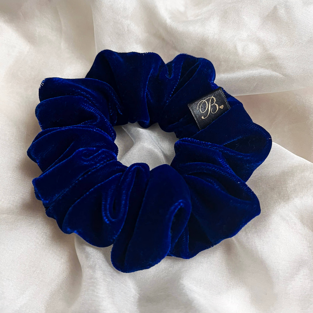 Blue Microvelvet Scrunchie