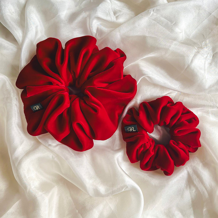 Red Microvelvet Scrunchie