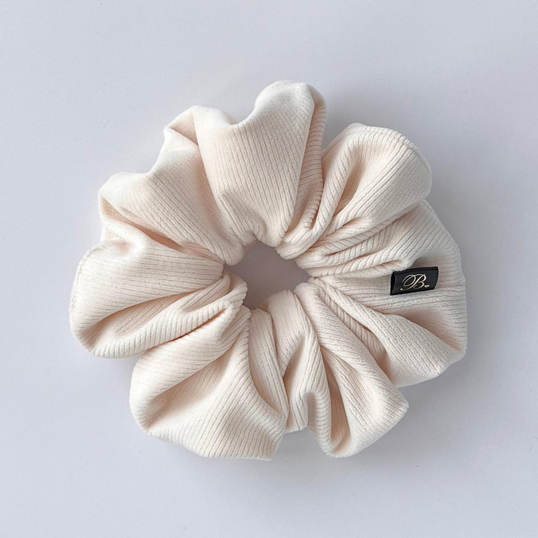 Soft Ribbed Scrunchie in Cream