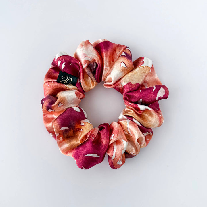 Peach Sangria Satin Scrunchie