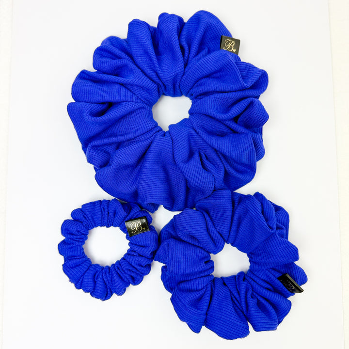 Baby Ribbed Scrunchie in Cobalt