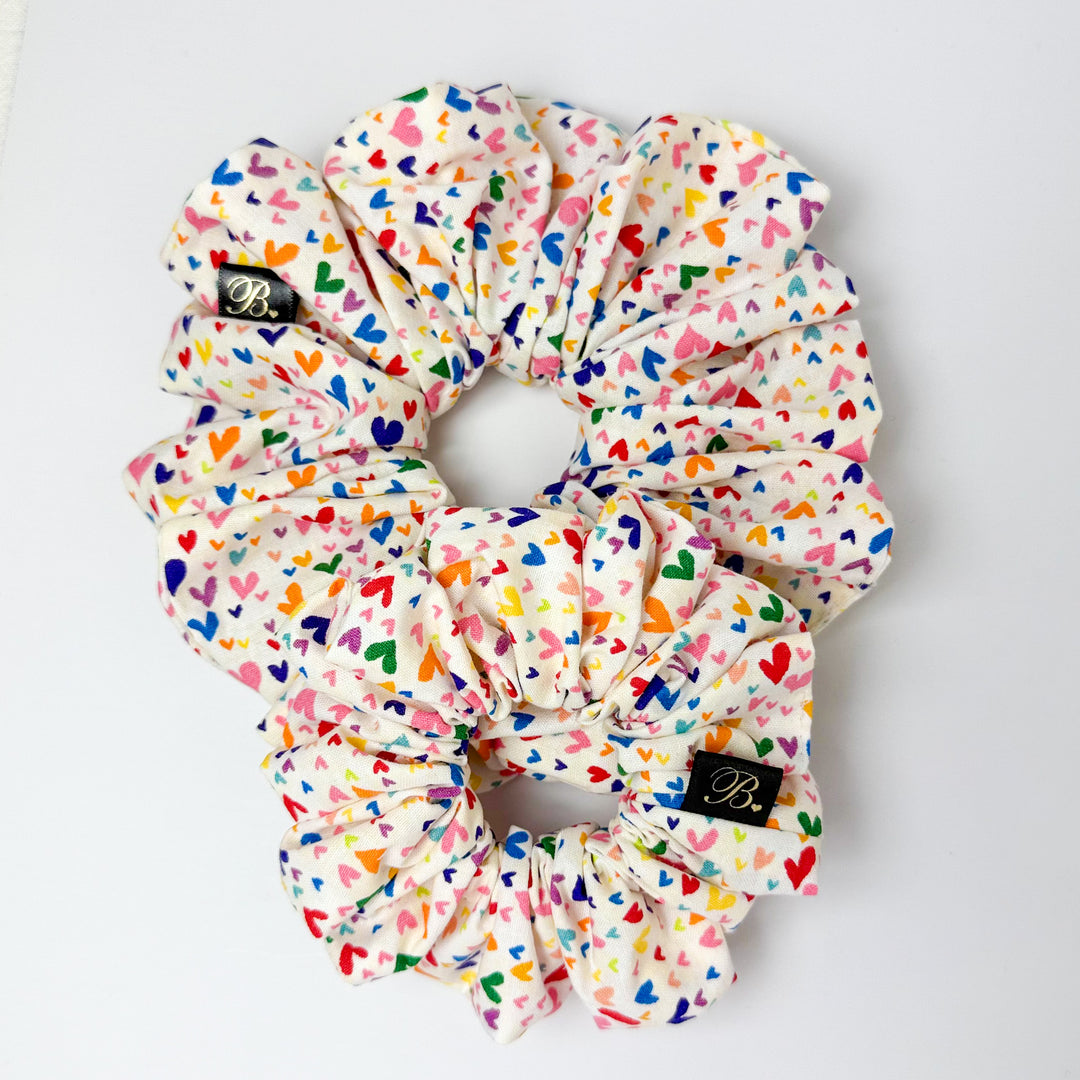 Cotton Scrunchie in Love Confetti