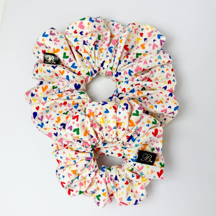Cotton Scrunchie in Love Confetti