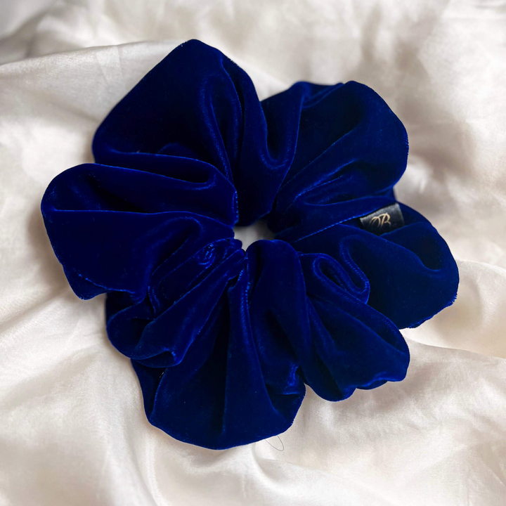 Blue Microvelvet Scrunchie