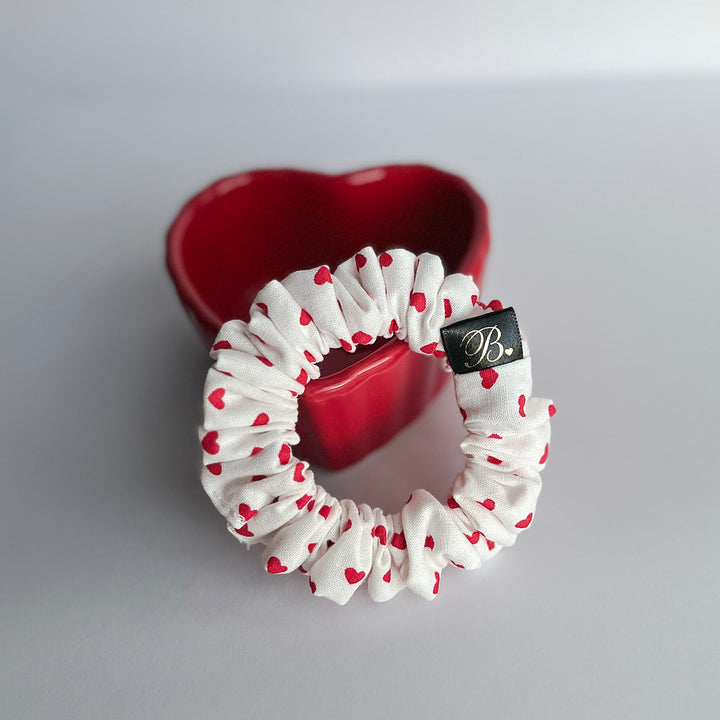 Mini Cotton Scrunchie - Dainty Heart