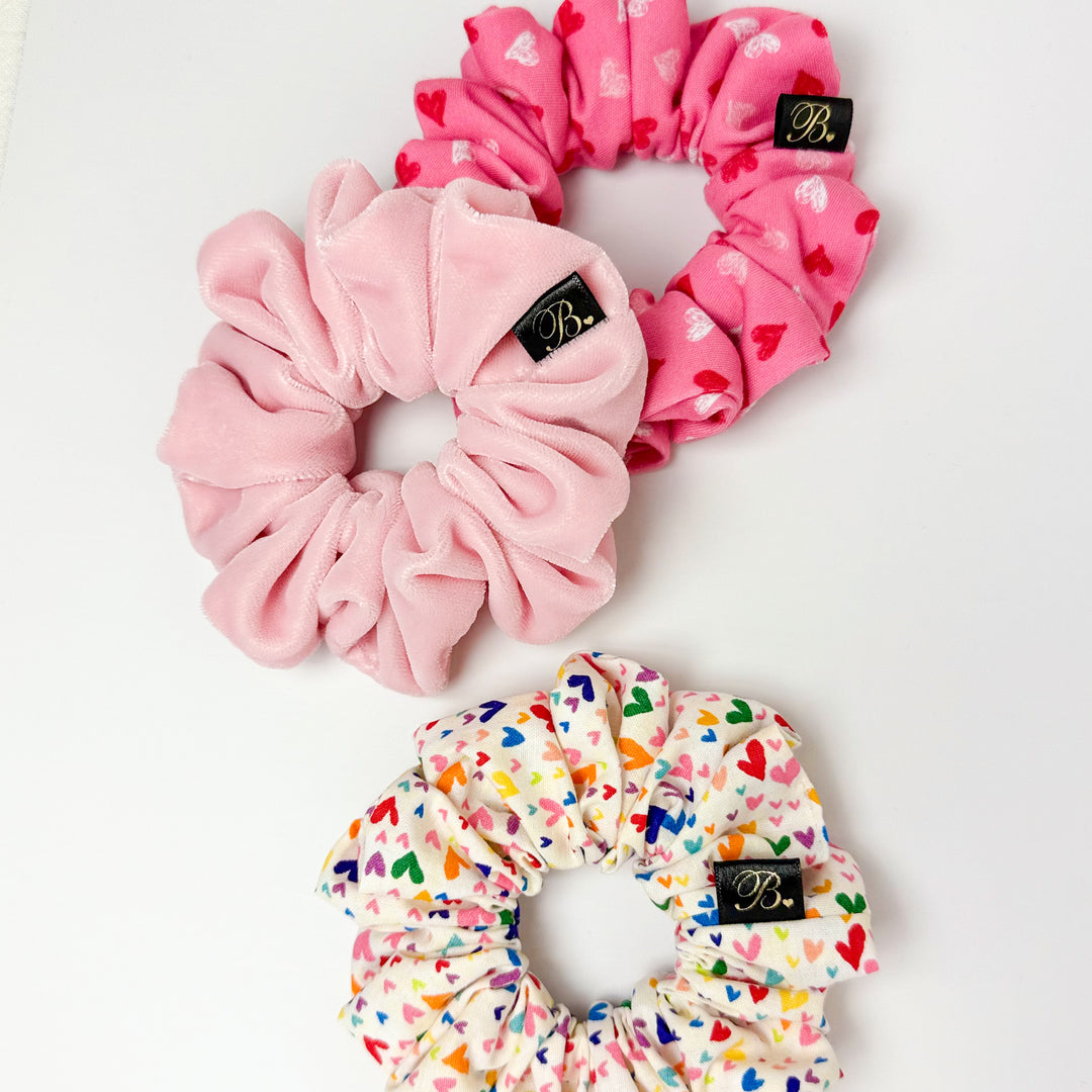 Cotton Scrunchie in Love Confetti