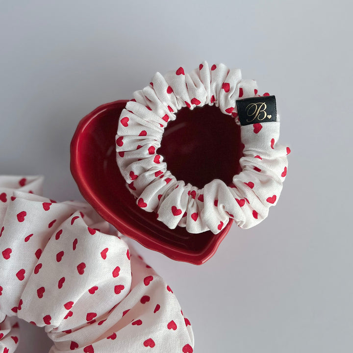 Mini Cotton Scrunchie - Dainty Heart