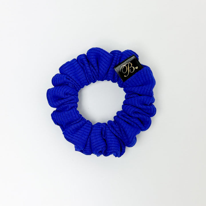 Baby Ribbed Scrunchie in Cobalt