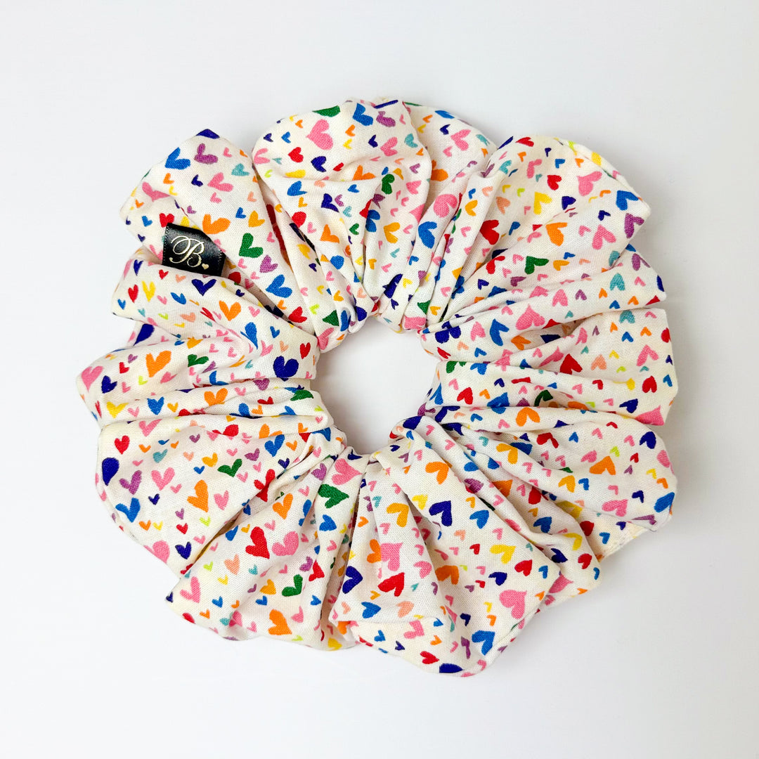 Cotton Scrunchie in Love Confetti