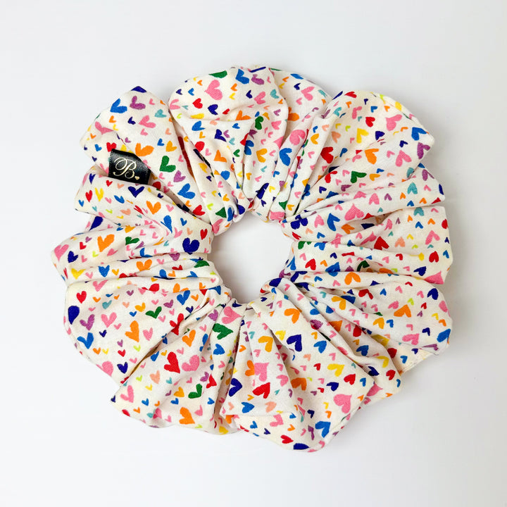 Cotton Scrunchie in Love Confetti