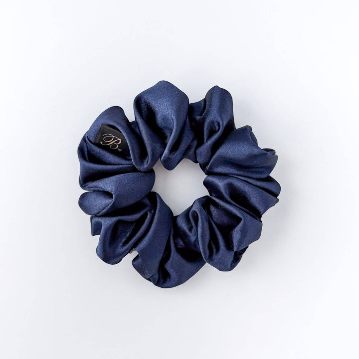 Midnight Silky Satin Scrunchie