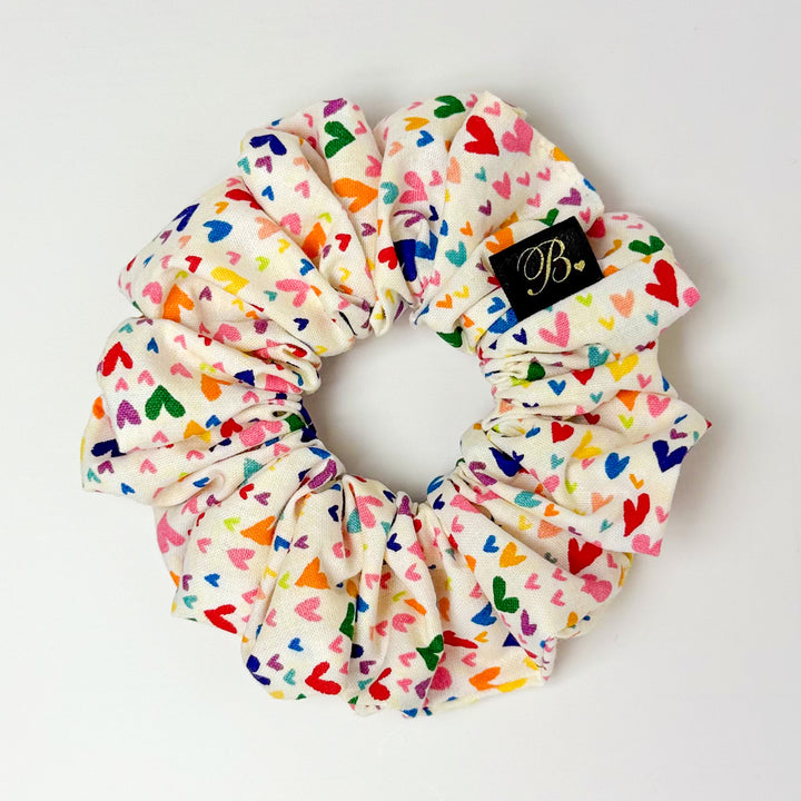 Cotton Scrunchie in Love Confetti