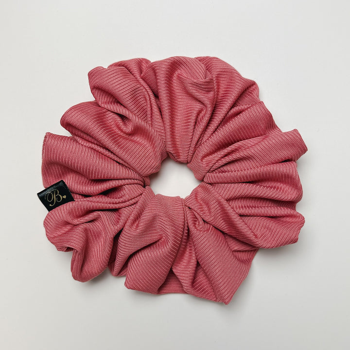 Silky Ribbed Scrunchie in Clay