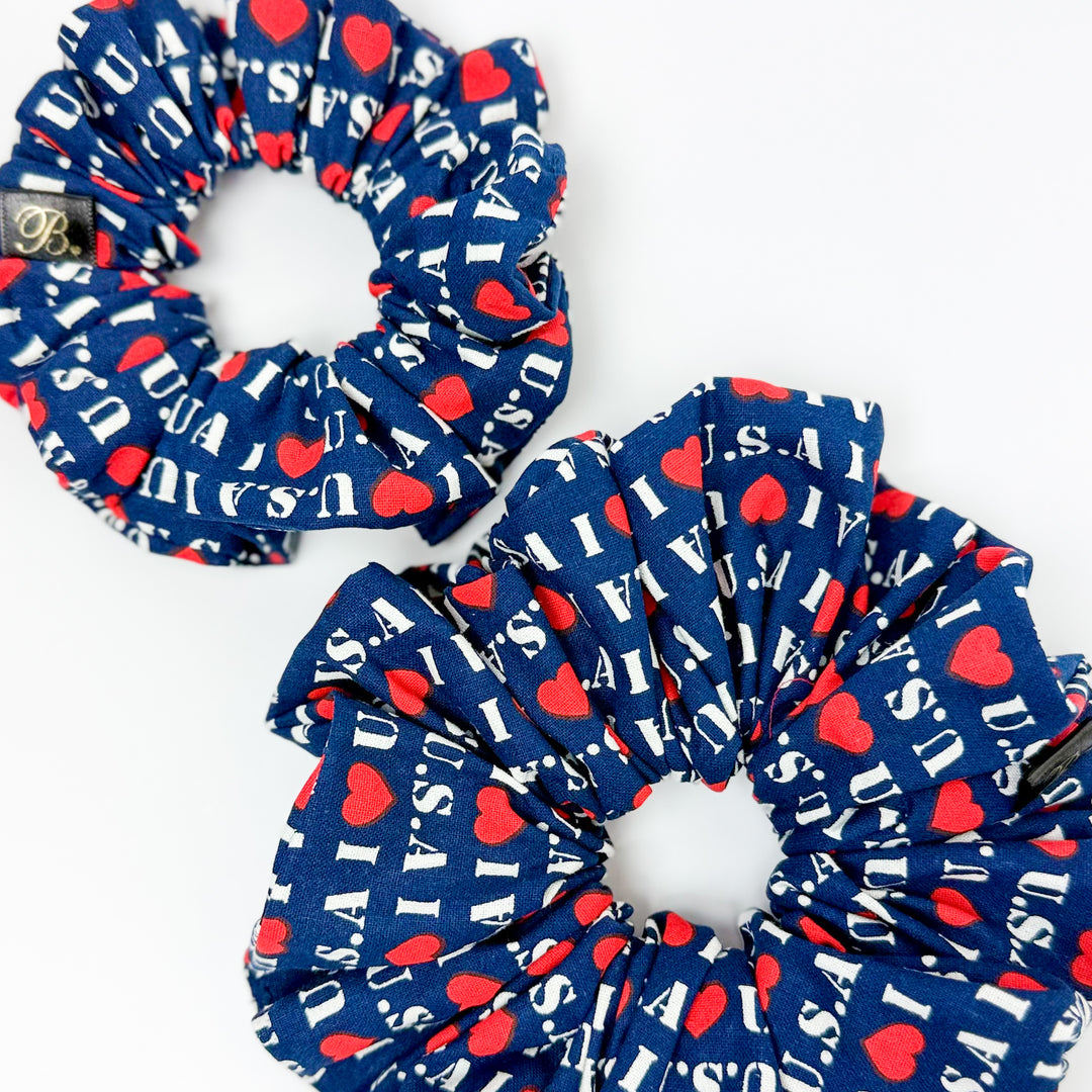 Cotton Scrunchie in Americana Love
