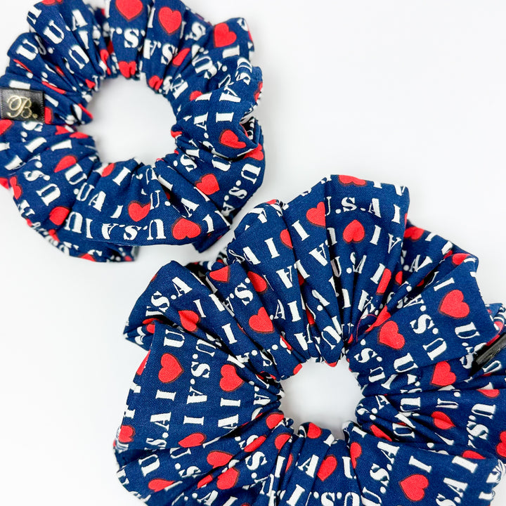 Cotton Scrunchie in Americana Love