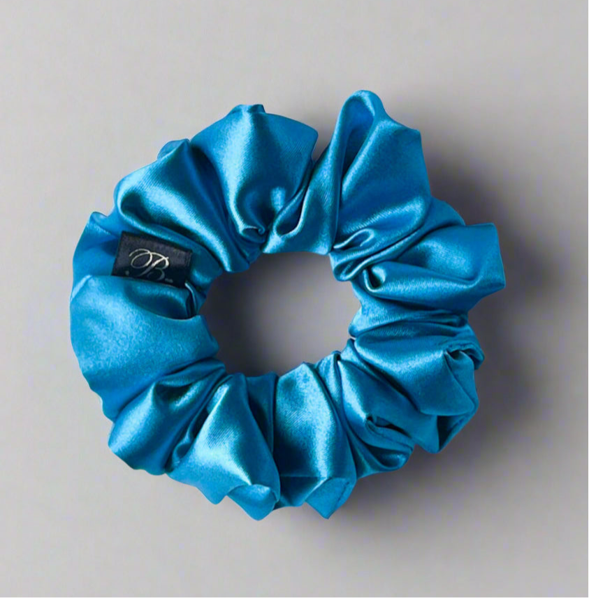 Ocean Silky Satin Scrunchie