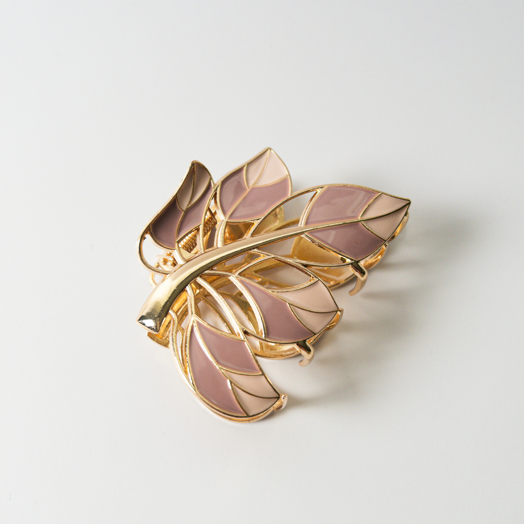 Gold Leaf Hair Claw Clip