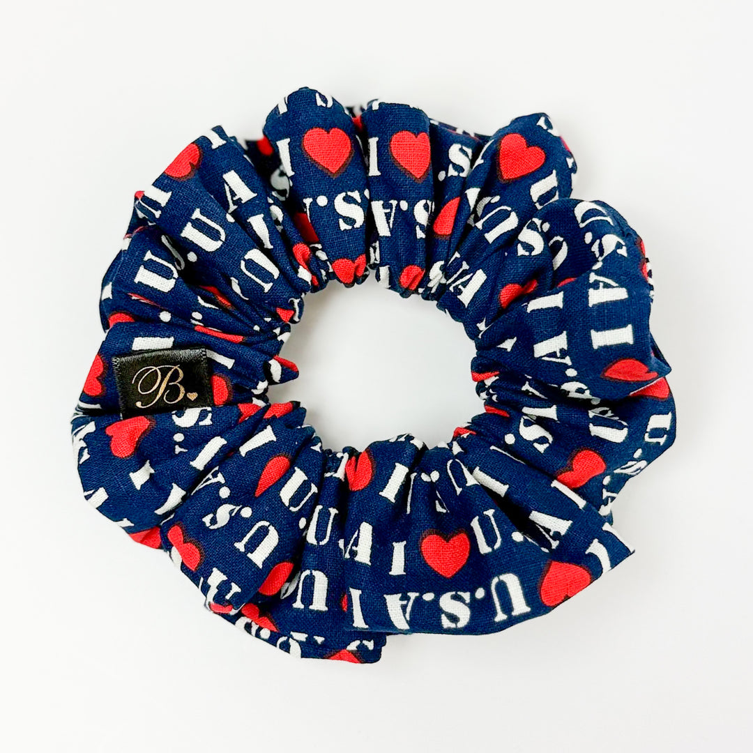 Cotton Scrunchie in Americana Love