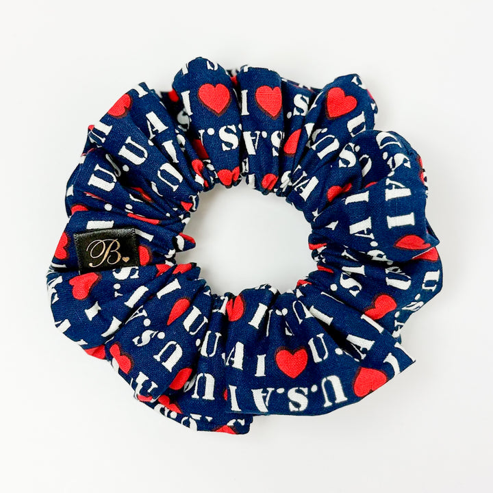 Cotton Scrunchie in Americana Love