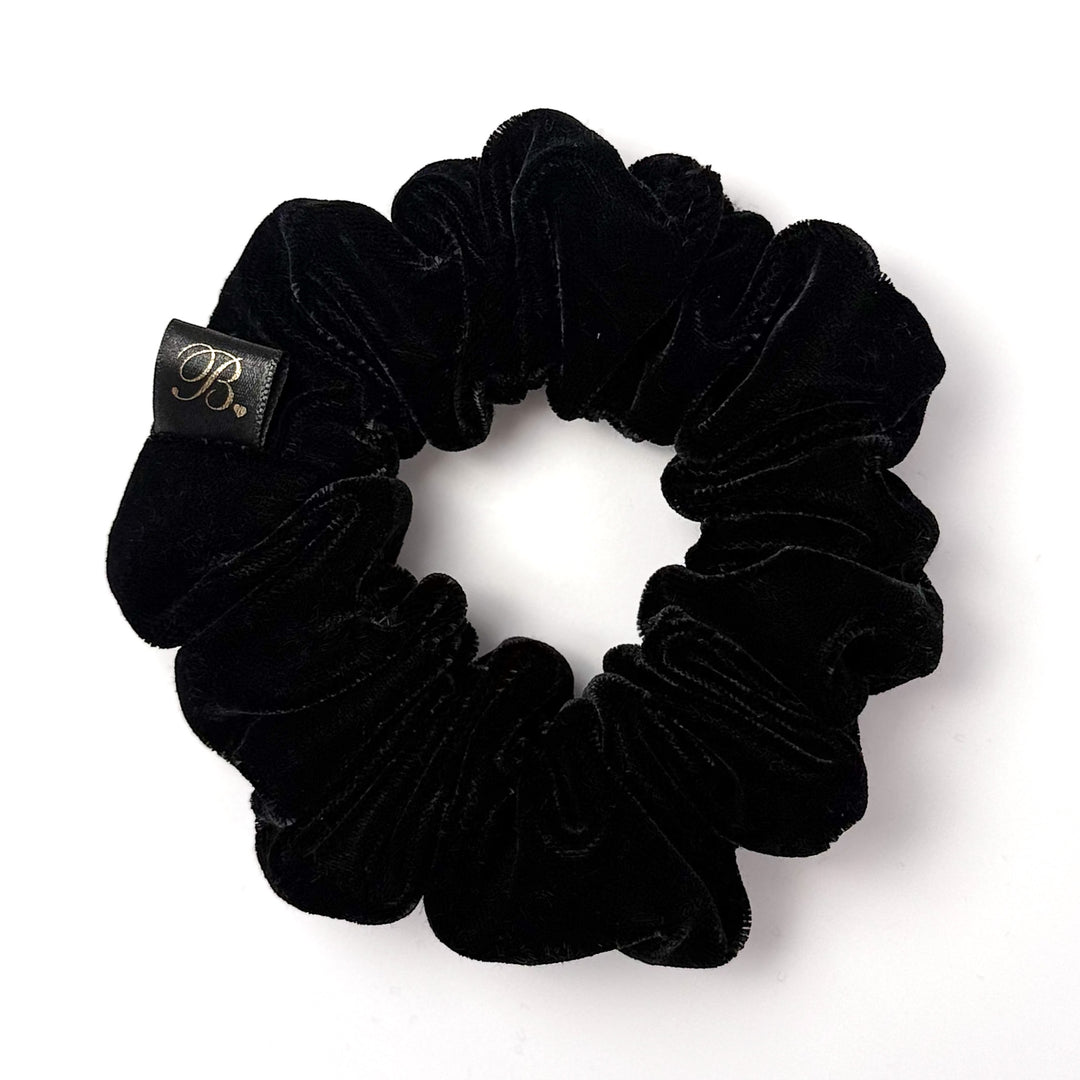 Black Microvelvet Scrunchie