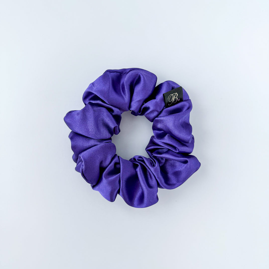 Violet Silky Satin Scrunchie