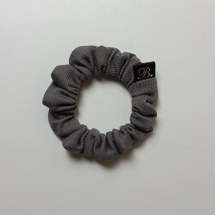 Ribbed Knit Scrunchie in Slate