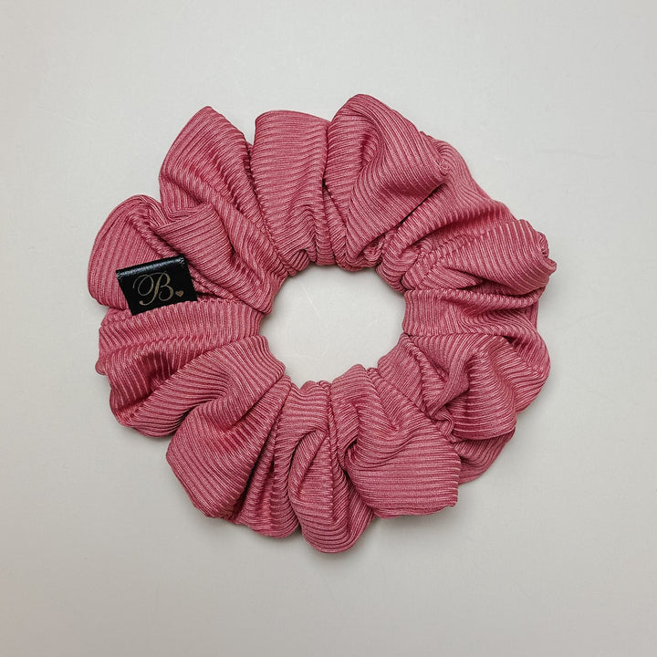 Silky Ribbed Scrunchie in Clay