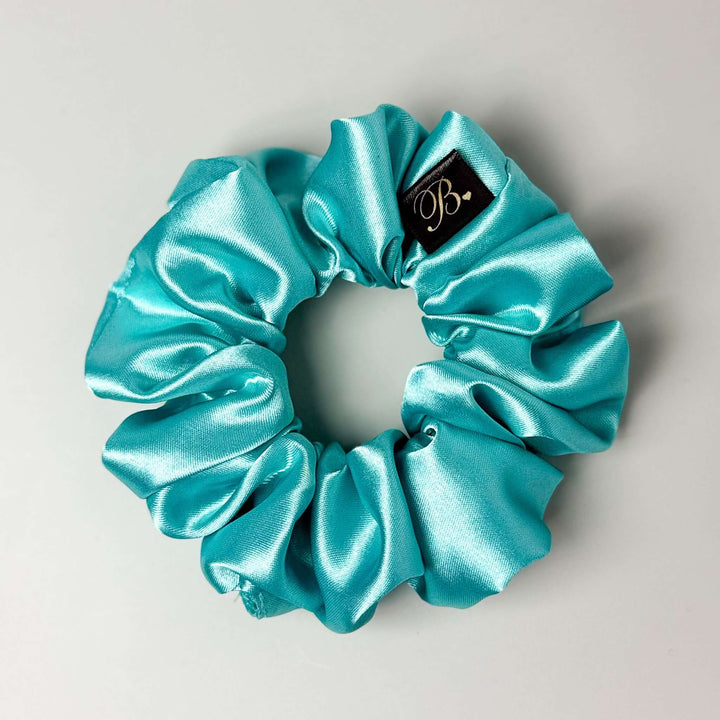 Satin Scrunchie in Tiffany Blue