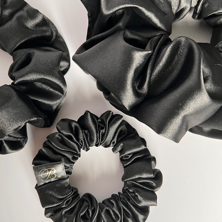 Jet Black Mini Scrunchie